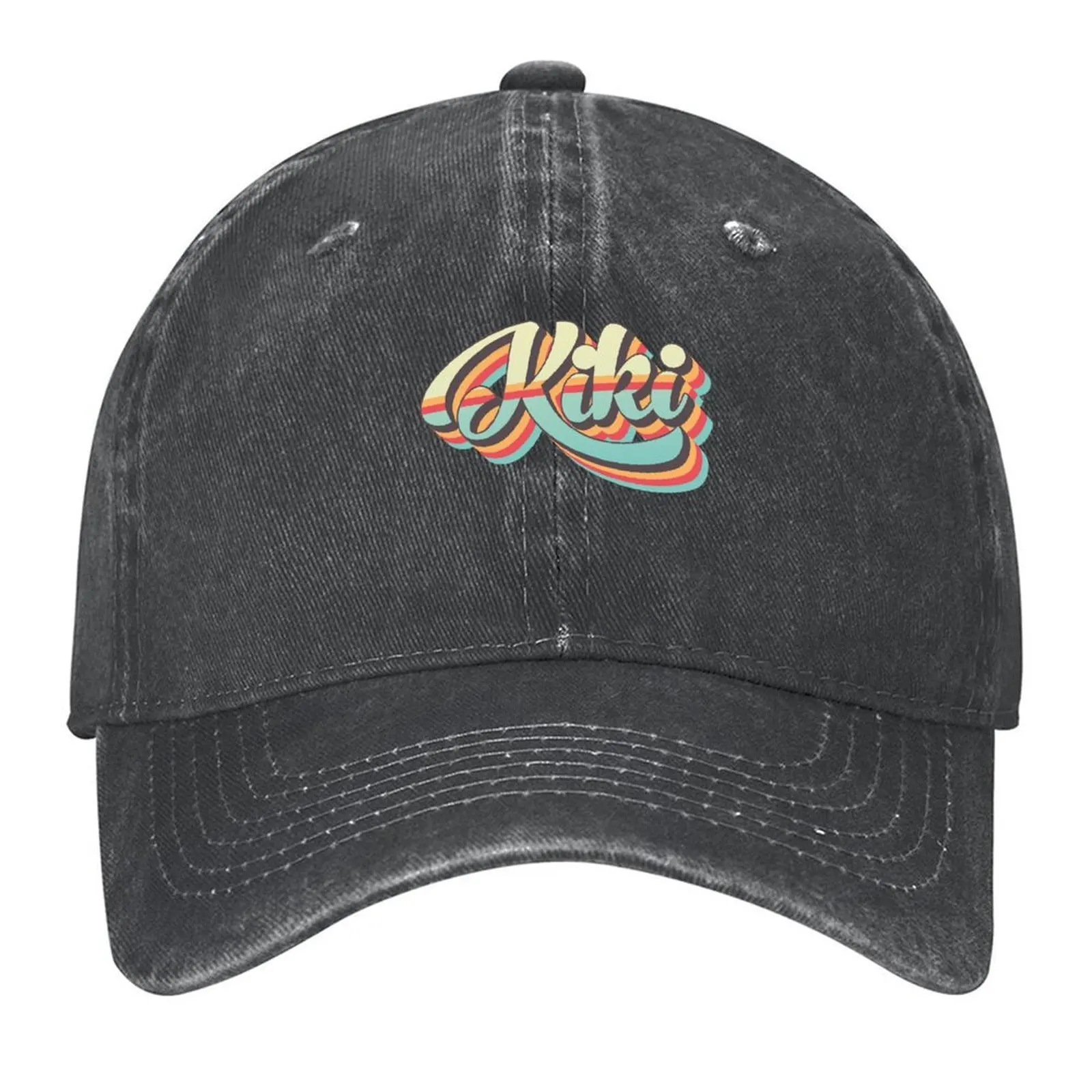 

Kiki name - cool 70s retro font surf style design Baseball Cap custom caps Designer Hat cute beach hat Women's 2025 Men's