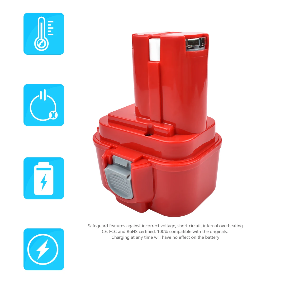 Batería recargable de 3500mAh, 9,6 V, Ni-MH, 192595-8, para Makita PA09, 9120, 9122, 6207D, 192595-8,192596-6, herramientas eléctricas