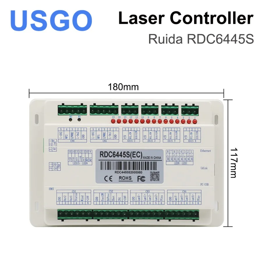 

USGO Ruida RDC6445 RDC6445S Laser controller motherboard for Co2 Laser Engraving Cutting Machine Upgrade RDC6442 RDC6442G