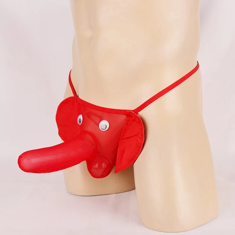 Hot Mens G-String Stylish Elephant Bulge Pouch Men Thong T Back Hombre Underwear Gay Sissy Thong Elastic Erotic Lingerie Tanga