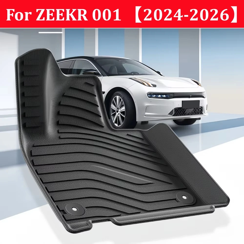 Für ZEEKR 001 2024 2025 2026 Auto-Fußmatten Kofferraummatte TPE 3D Fußmatten-Set Allwetter Wasserdicht Linkslenker – Detail 1