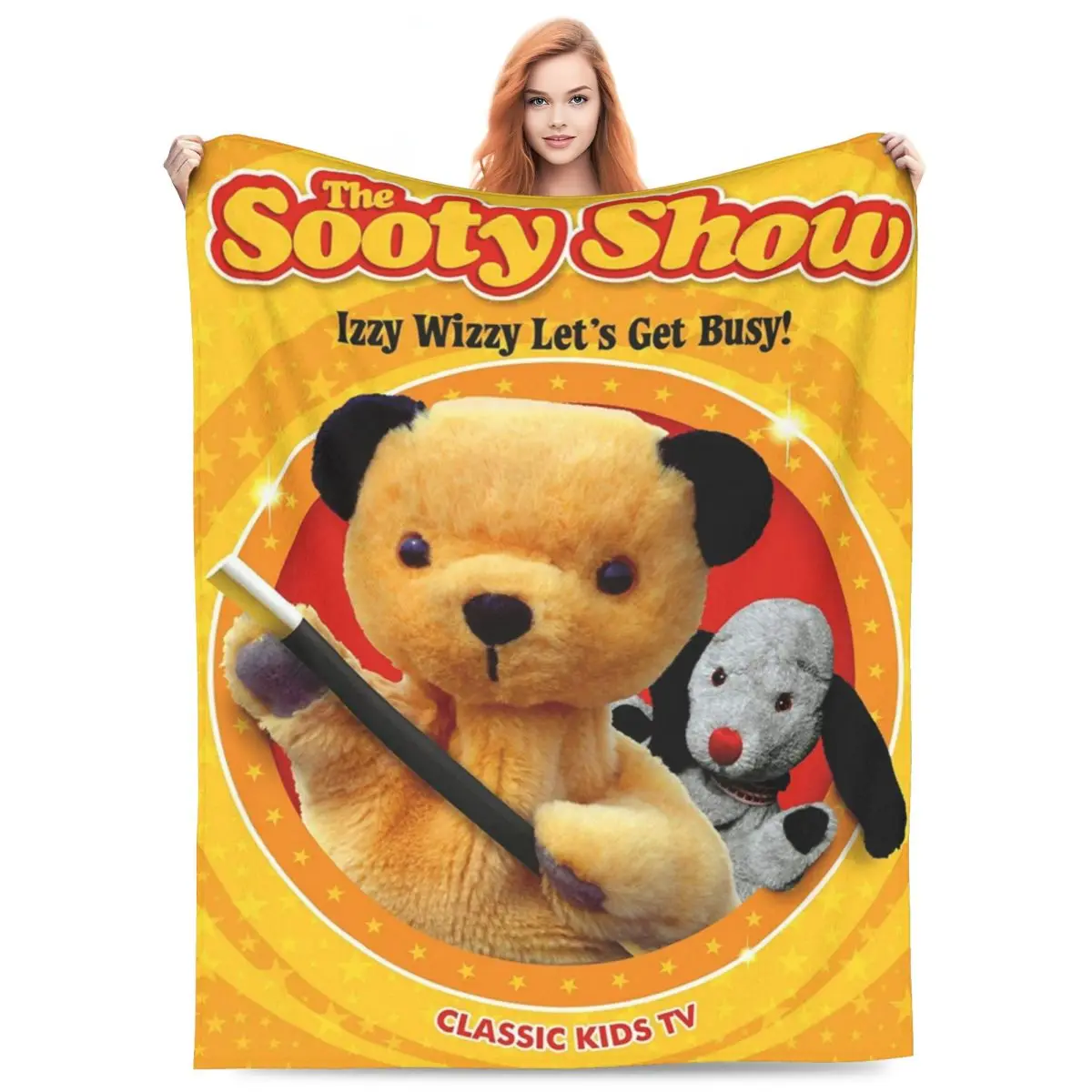 Throw Blanket The Sooty Show Micro Fleece Blanket Four Sizes Cute Portable For Bedroom AntiPilling Blanket