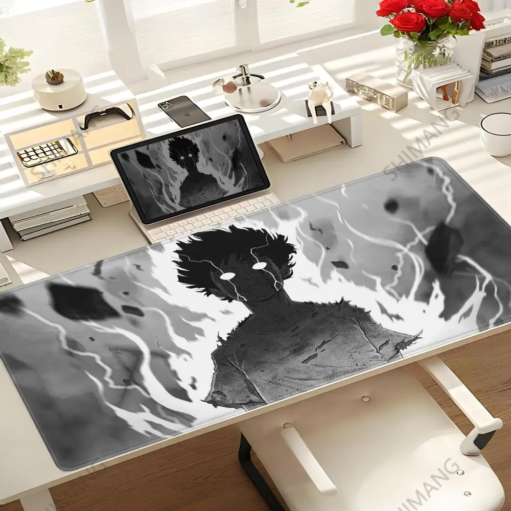 Anime M-Mob Psycho 100 Mouse Pad RGB Rubber Antislip Keyboard Pad 40x90cm Mousepad Gaming Accessories XXL Office Computer Mat