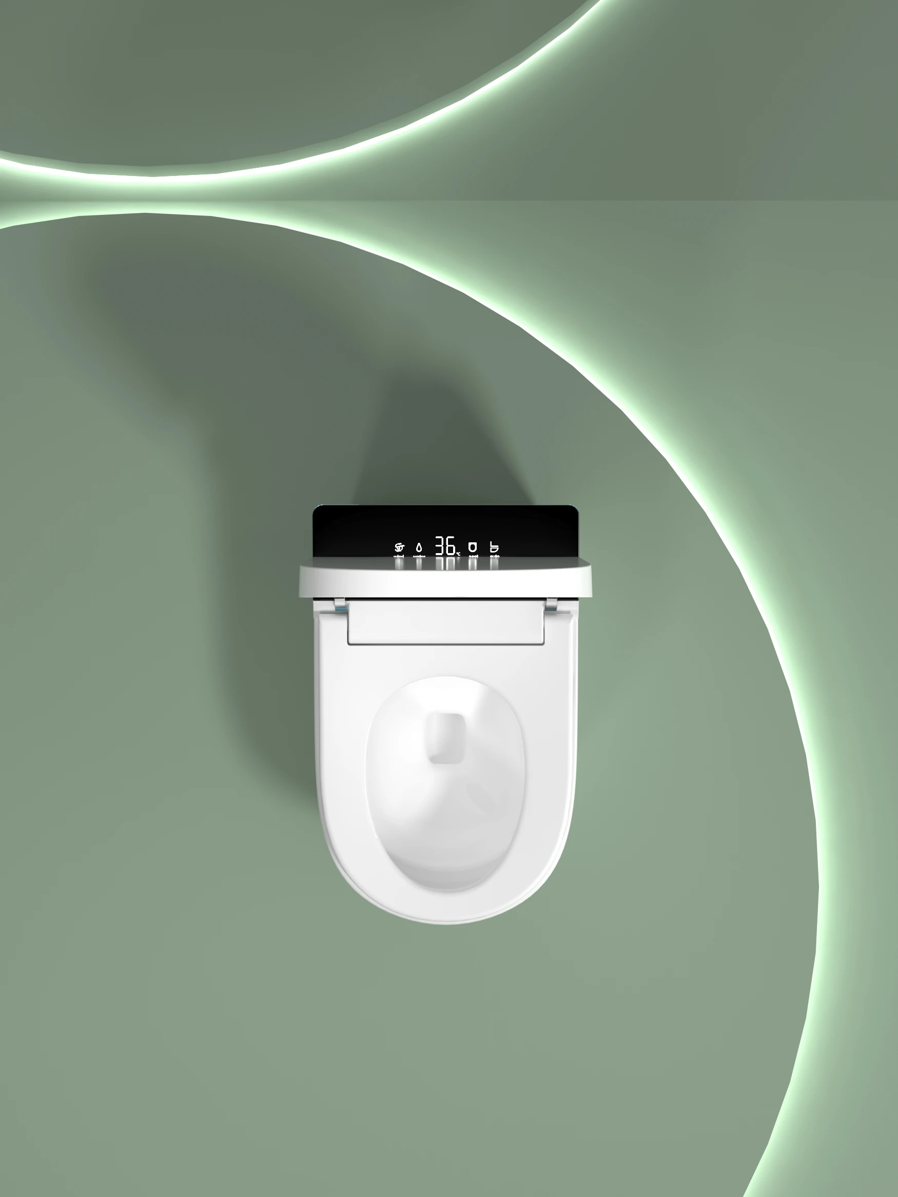 Picture 4: Intelligent Smart Toilet with Remote Control Heated Seat Water Spray Bidet Automatic Deodorization Luxury WC