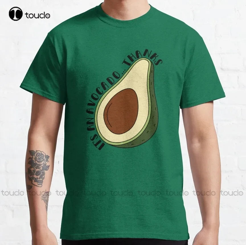 

It’S An Avocado- Thanks! Classic T-Shirt Women T Shirts Fashion Creative Leisure Funny Harajuku T-Shirt Custom Gift Xs-5Xl Retro