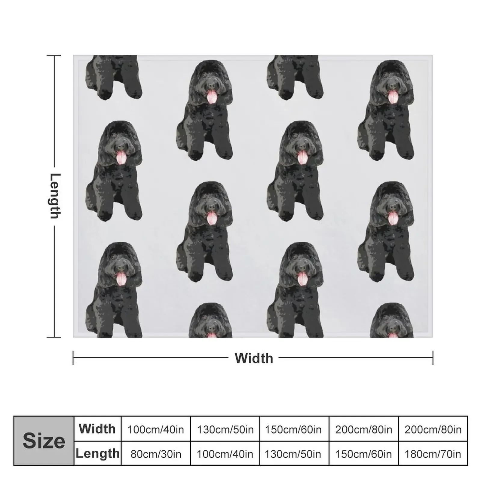 Cockapoo Cockerpoo Black Cutie Doodle Dog Throw Blanket Decoratives Furry Camping Summer Beddings Blankets