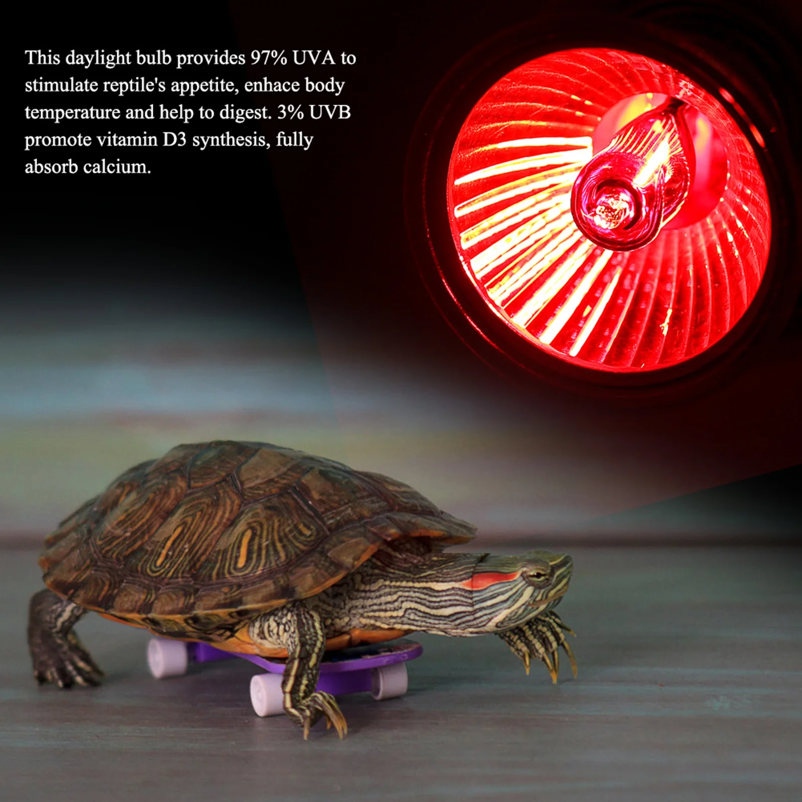 UVA UVB Reptile Heating Light Bulb Snake Pet Infrared Ray Sunlight Lamp Pet Infrared Ray Lamp Reptile Heating Light