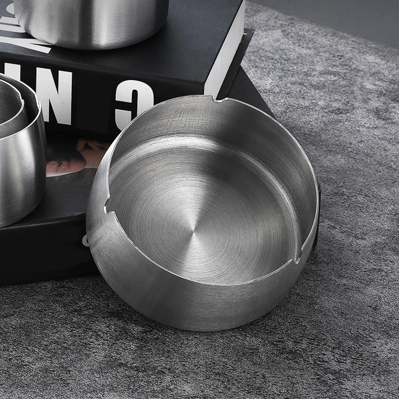 

Stainless Steel Ashtray Creative Event Opening Gift Ashtray Bar Hotel Metal Ashtrays Commercial Hotel Home Essentials