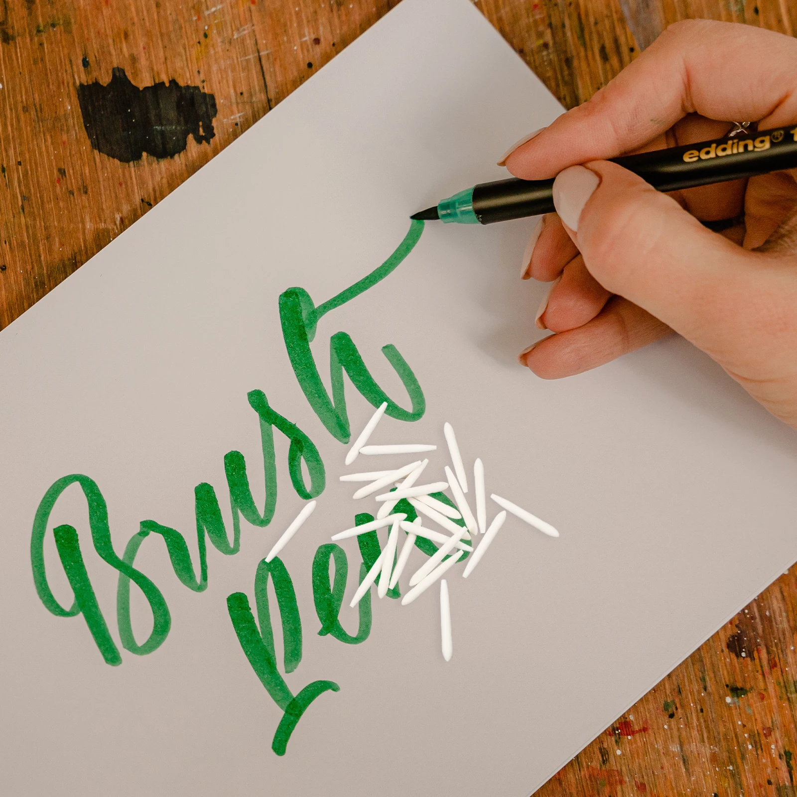 25 Pcs Paint Pen Tip Replacement Marker Nibs Portable Tips White for Refill Student