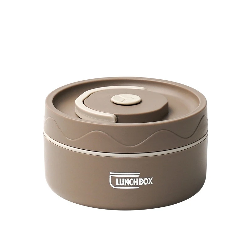 Récipient à déjeuner chaud en acier inoxydable, boîte à bento thermique portable pour aliments