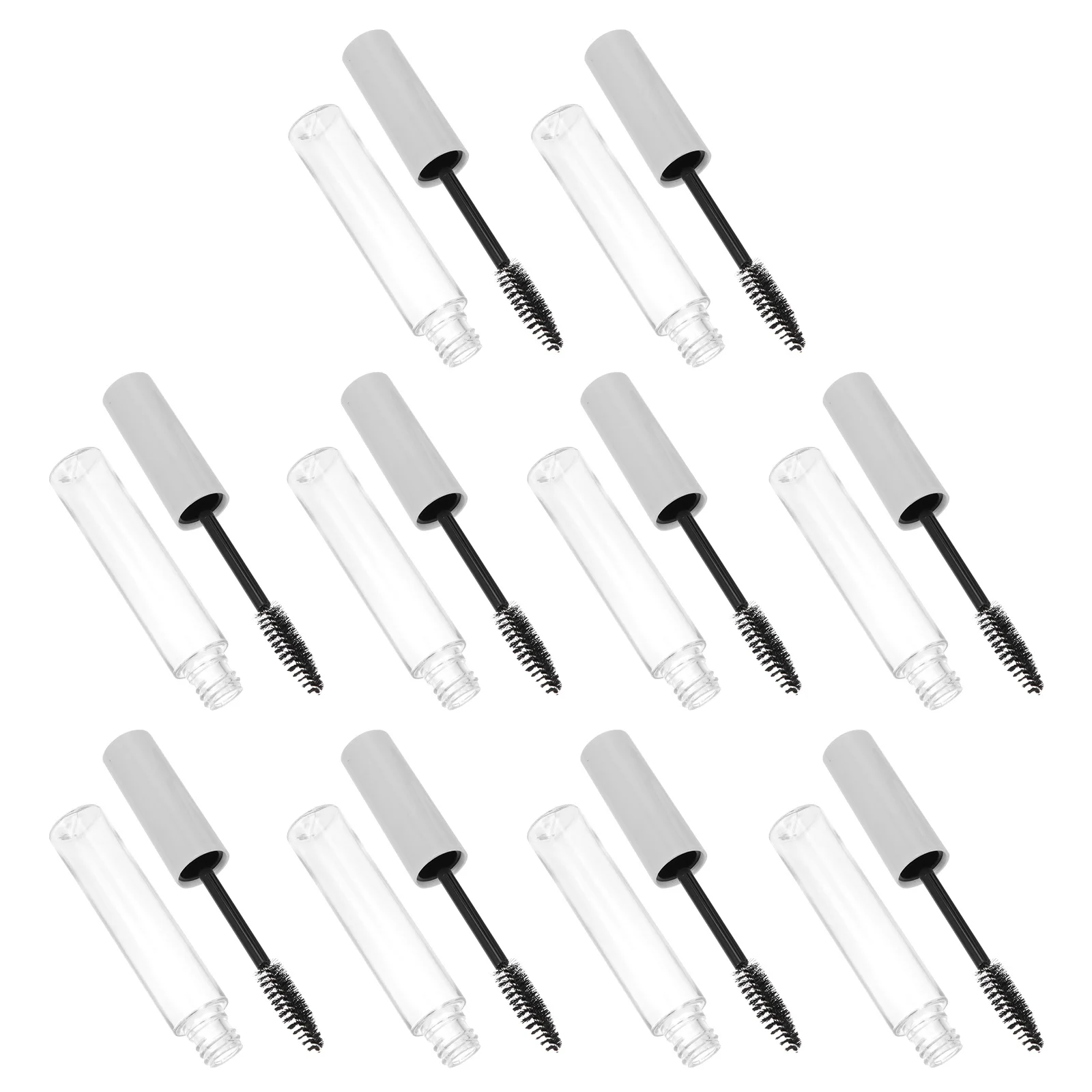 10Pcs 마스카라 튜브 미니 빈 10ml 캐스터 오일 컨테이너 속눈썹 크림 병 DIY 메이크업 키트 10ml 마스카라 튜브