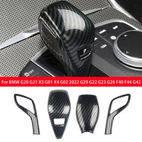 Carbon Fiber Gear Shift Knob Cover Trim for BMW G20 G21 X3 G01 X4 G02 2022 G29 G22 G23 G26 F40 F44 G42 Car Styling Accessories