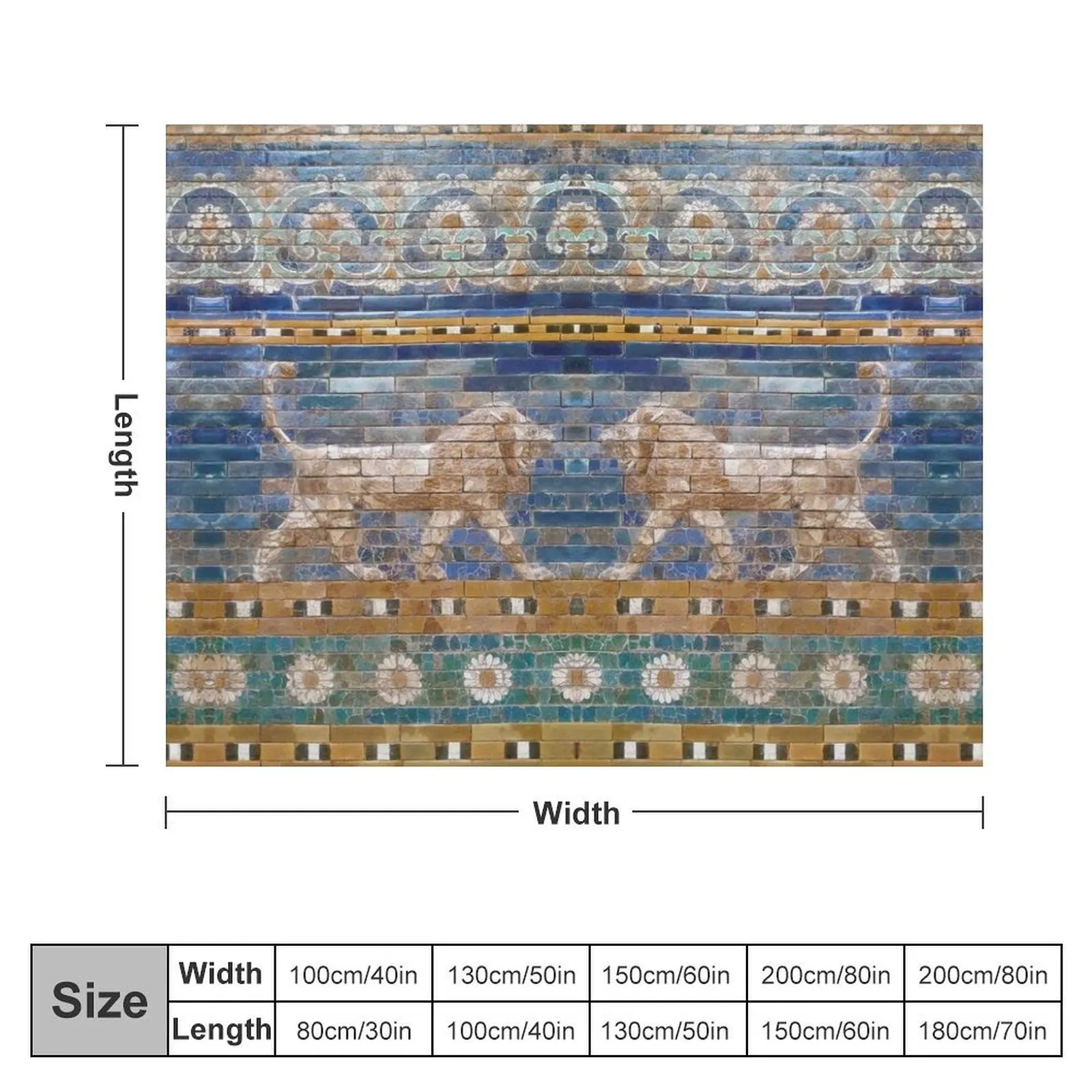 Lions from Babylon Throw Blanket Hairys Luxury Flannel Blankets