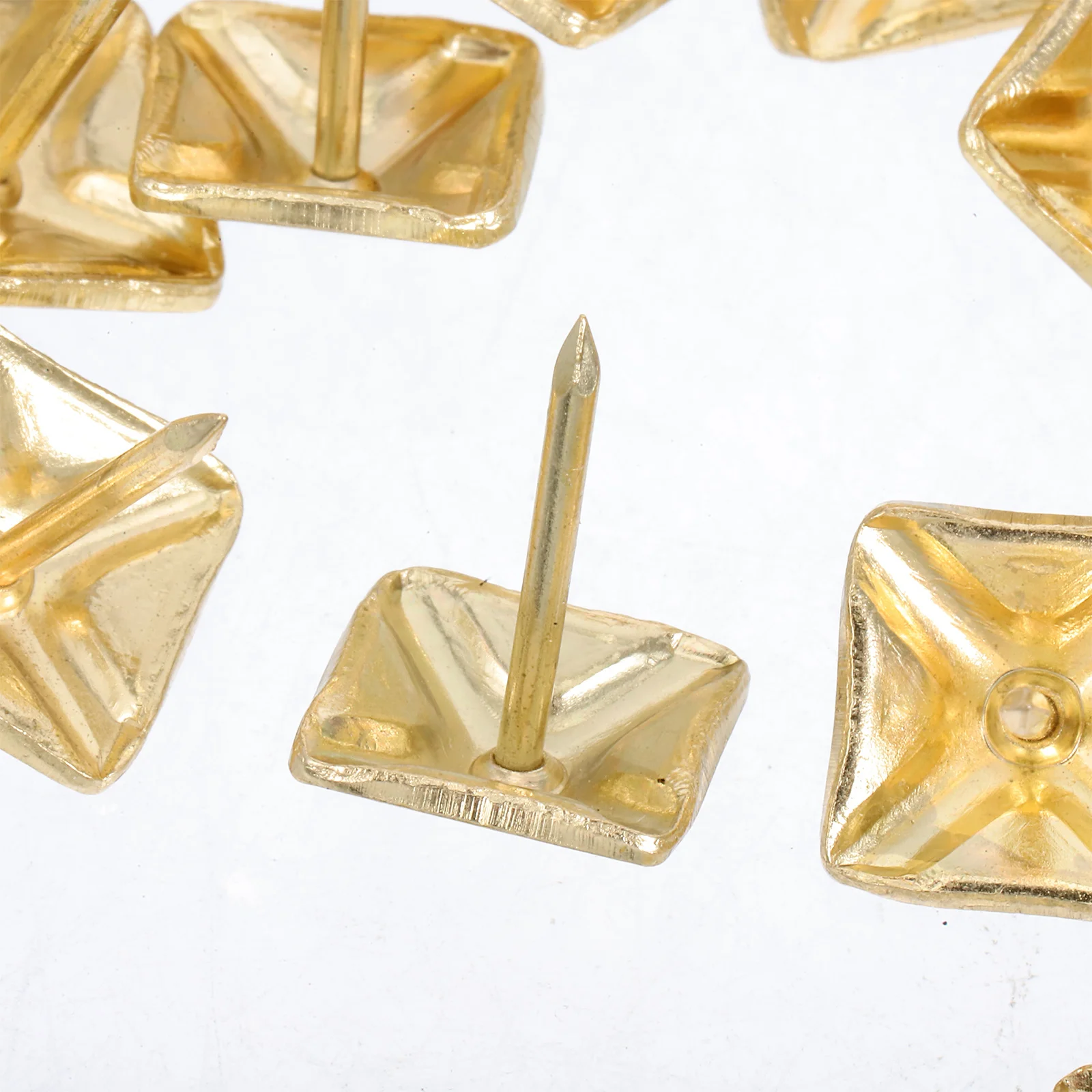 100Pcs Extended Square Upholstery Push Pins Stable Furniture Nails for Home Office Bulletin Board Cork Board Decorative Thumb