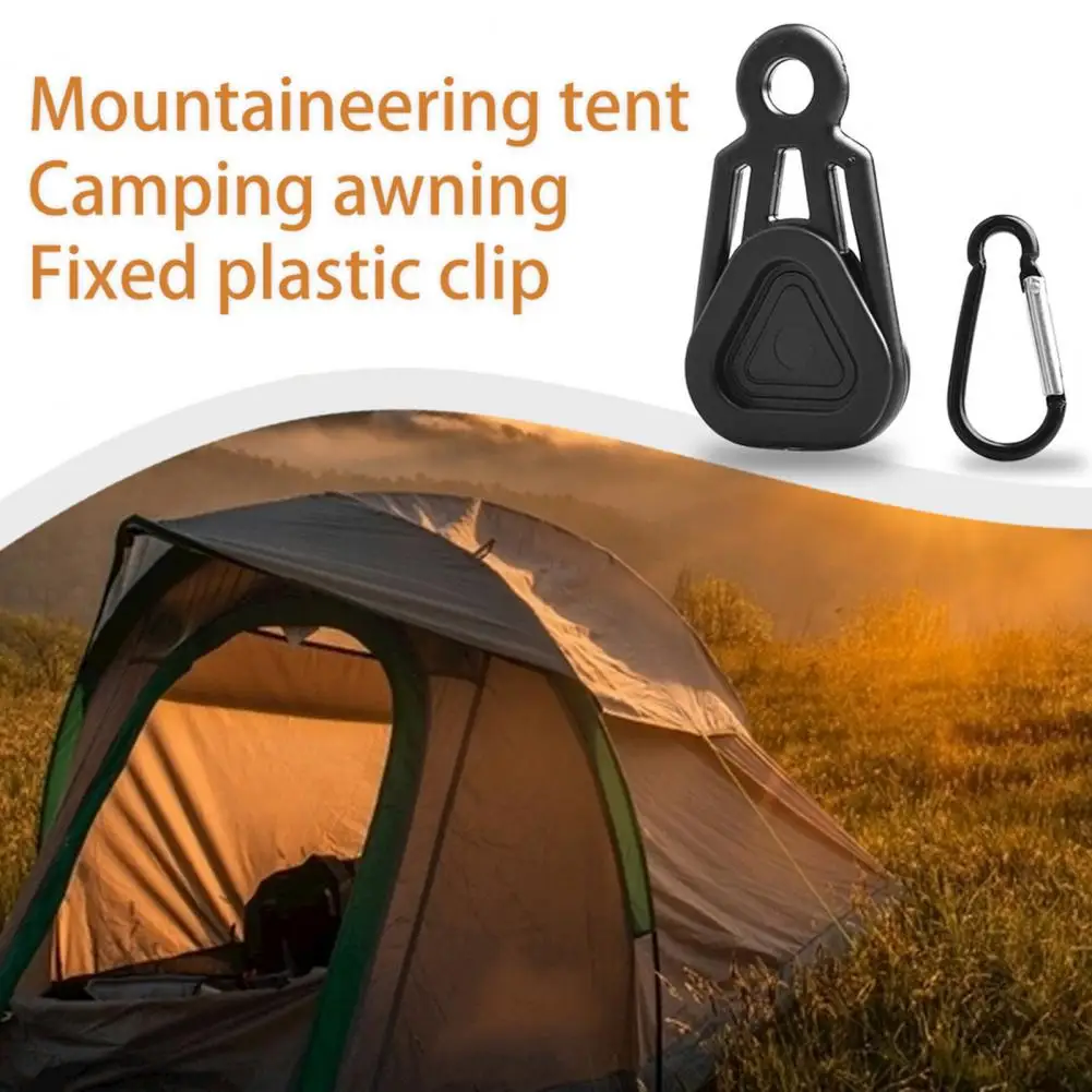 Tent Clip 1 Set Practical Reusable Metal Hanging Buckle  Traceless Fixation Tarpaulin Clip for Outdoor Camping