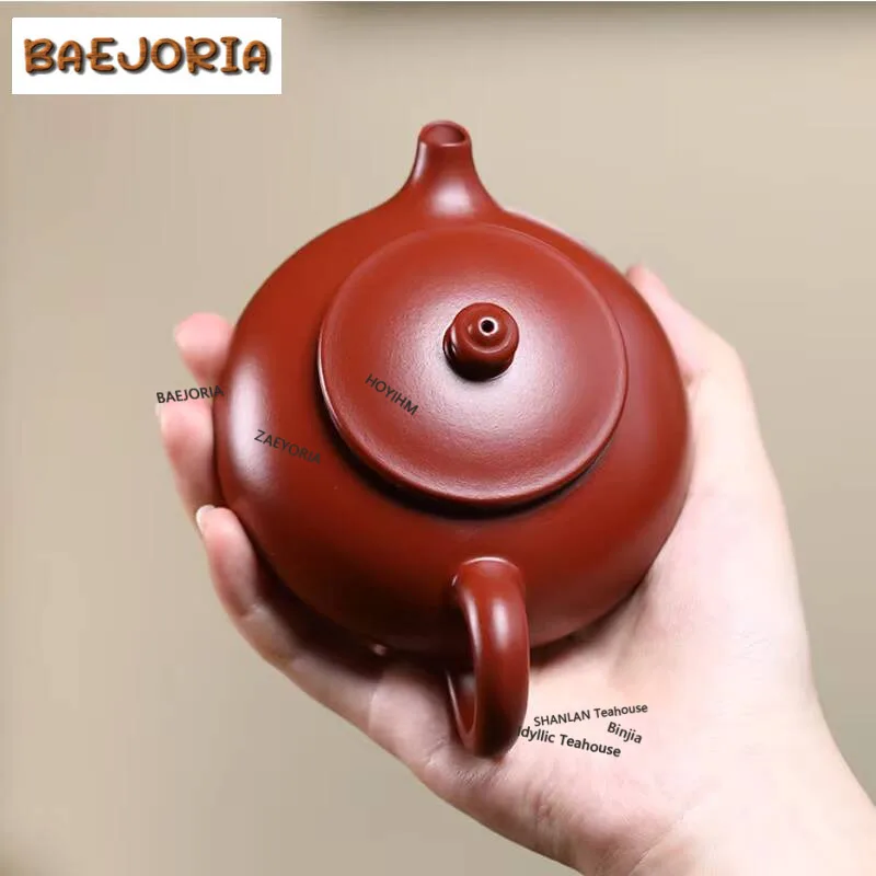 

180ml Classic Yixing Purple Clay Teapots Handmade Pot Raw Ore Dahongpao Mud Tea Making Kettle With Infuser Chinese Zisha Tea Set