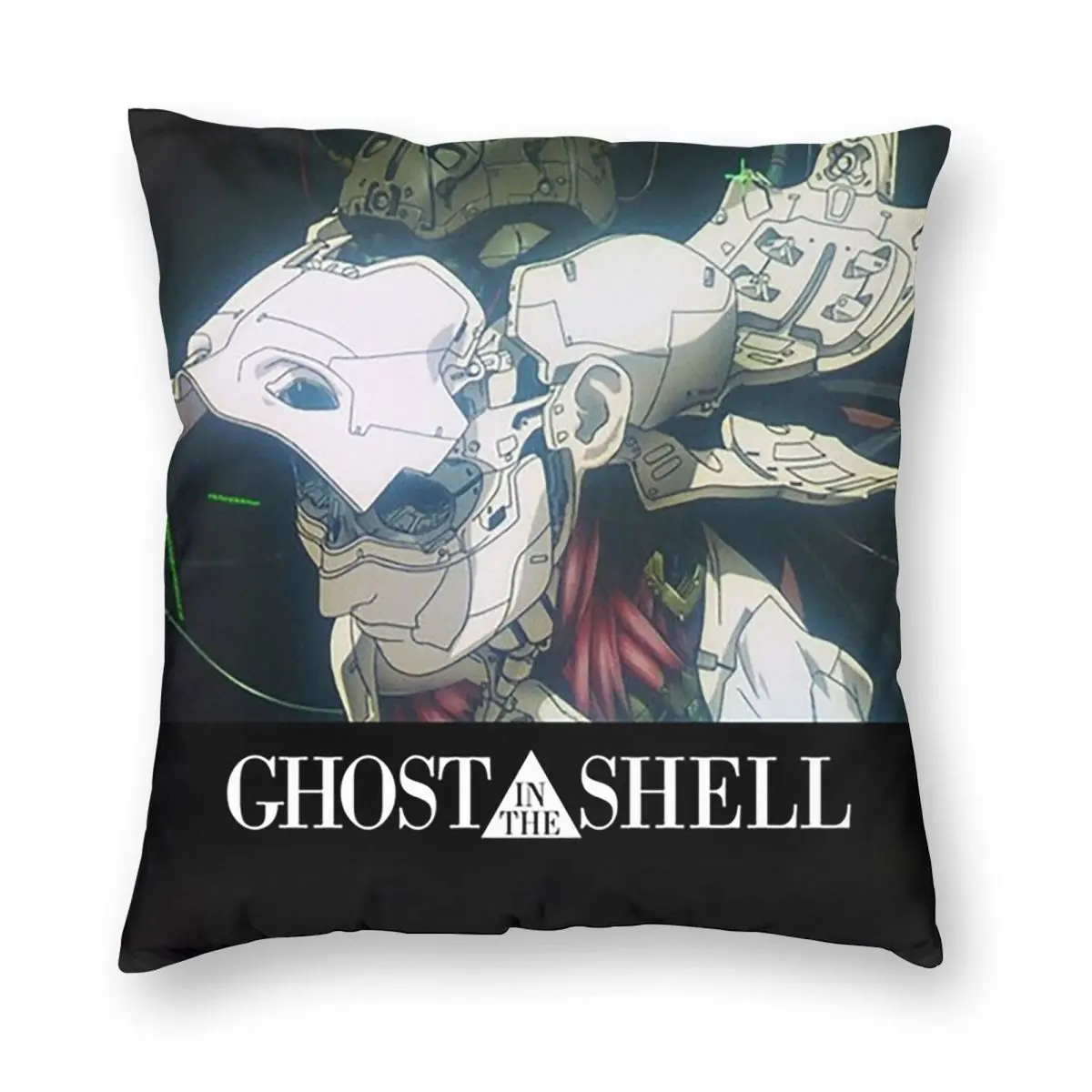 Ghost In The Shell Anime Square Pillowcase Pillow Cover Cushion Decor Comfort Throw Pillow for Home Car