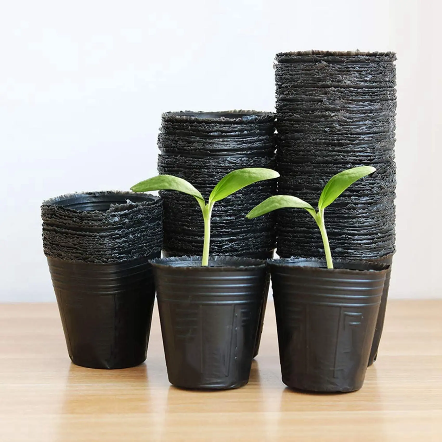 Y51A-1000Pcs Nursery Pot Plastic Plant Propagation Container Grow Bag Garden Supplies 8Cmx8cm