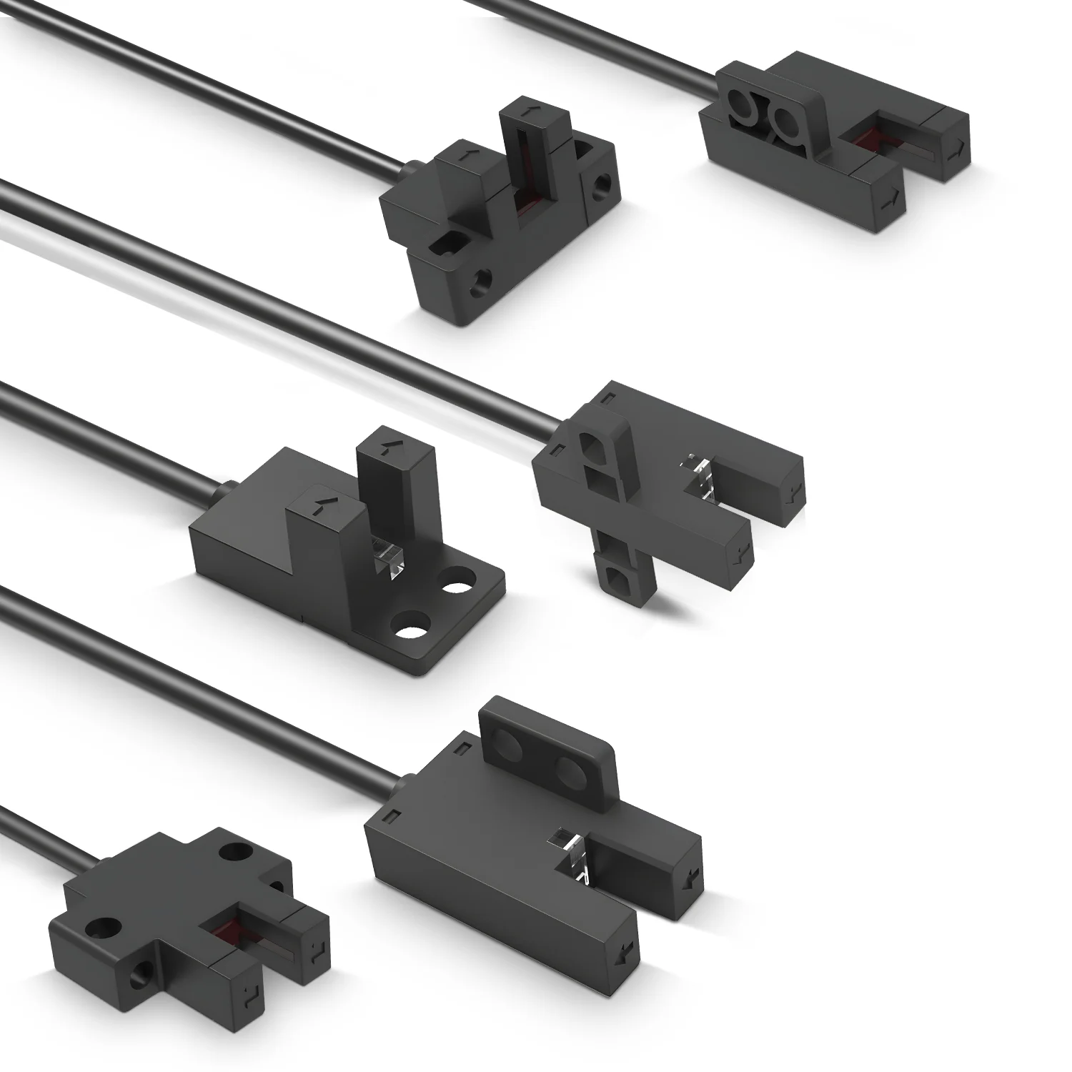 Akusense Micro-Slot Optical Sensor Photoelectric Limit Origin Switch Four-Wire NPN Normally Open/Normally Closed Model Ke20-1Naw