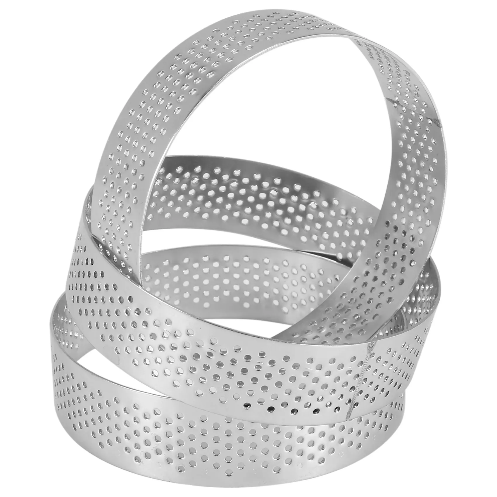 12 Pack Stainless Steel Tart Rings 3 In,Perforated Cake Mousse Ring,Cake Ring Mold,Round Cake Baking Tools