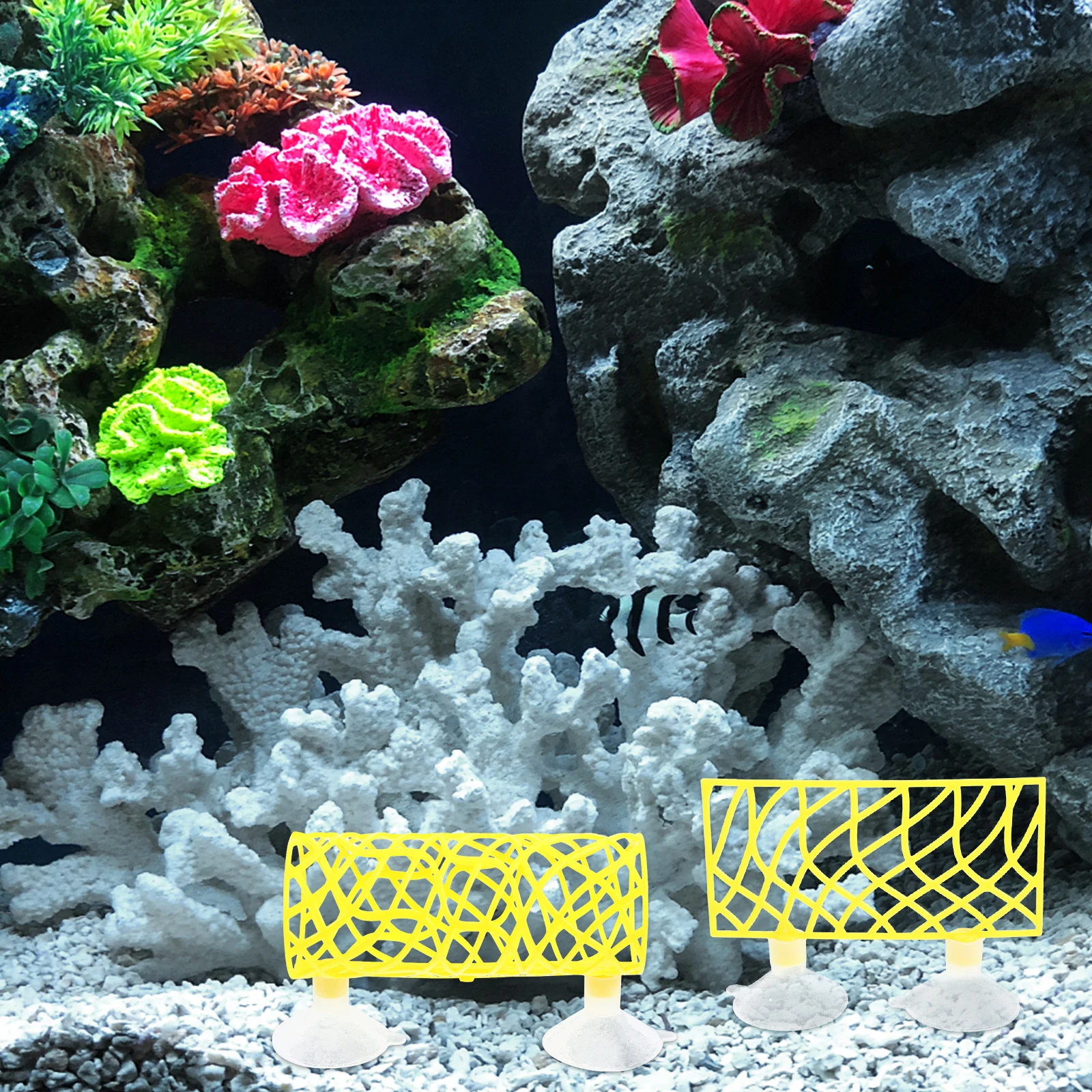 

Fish Tank Cave Decoration Landscaping Aquarium Tunnel Swimming Exploration Accessory Abs Hollowed Decorative Piece for
