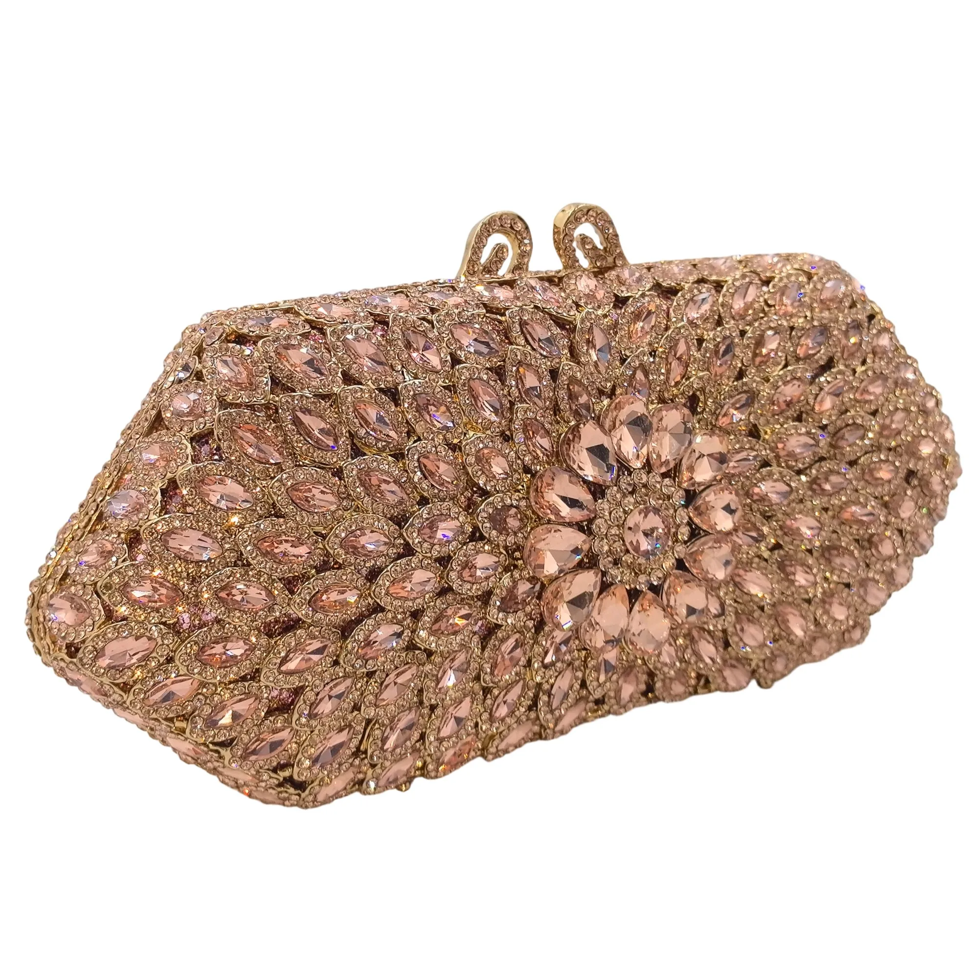 Boutique de FGG Marineblaue Kristall-Clutch-Abendtaschen, formelle Abendtaschen und Clutches für Damen, Party-Clutch-Geldbörse mit Strass – Detail 12