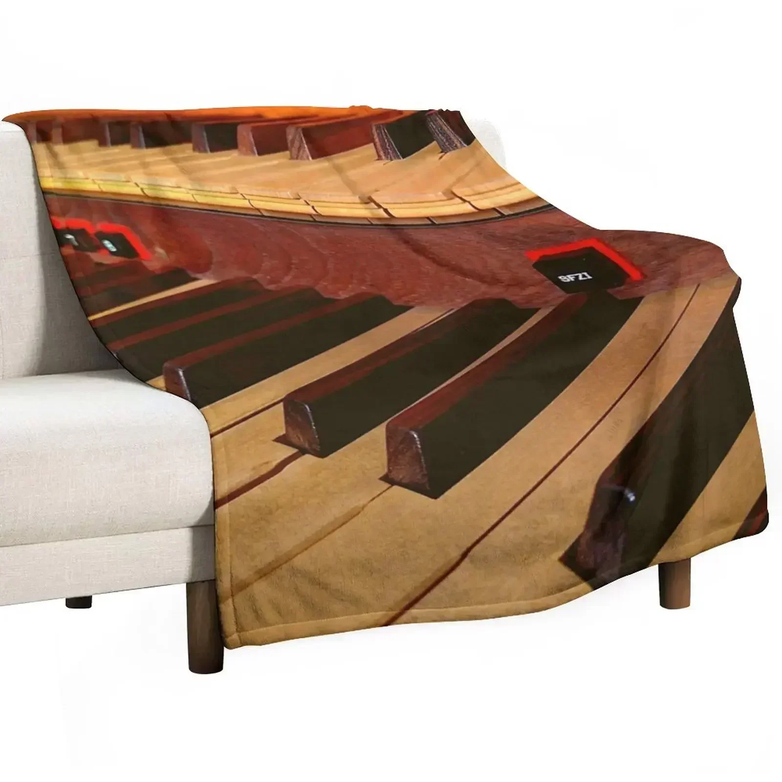 Organ Keys On an Antique Pipe Organ Throw Blanket heavy to sleep Giant Sofa decorative Luxury Baby Heavy Blankets