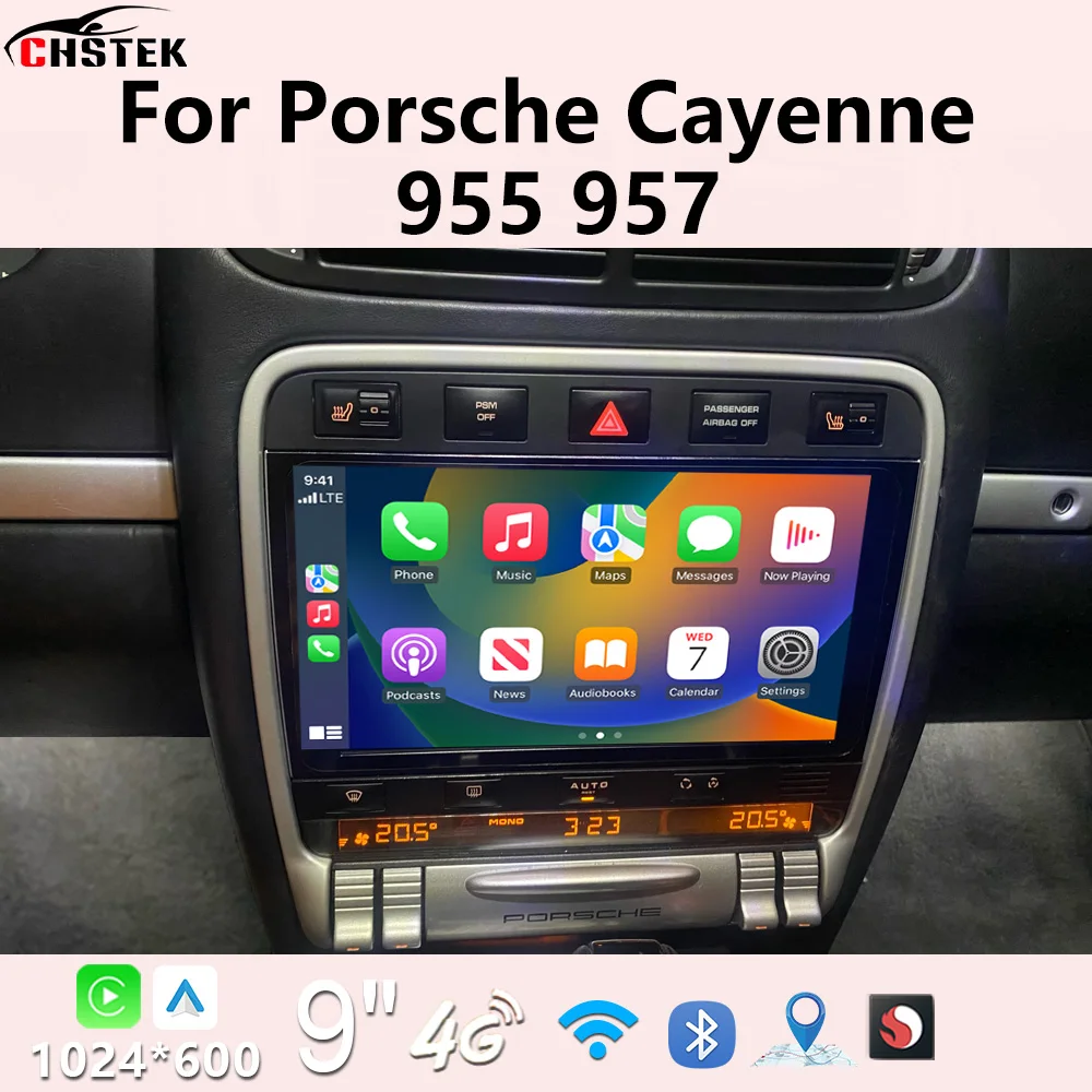 

CHSTEK High Quality Multimedia Receiver For Porsche Cayenne 2003 2004-2010 Android Auto Wireless CarPlay 4G WiFi Bluetooth GPS