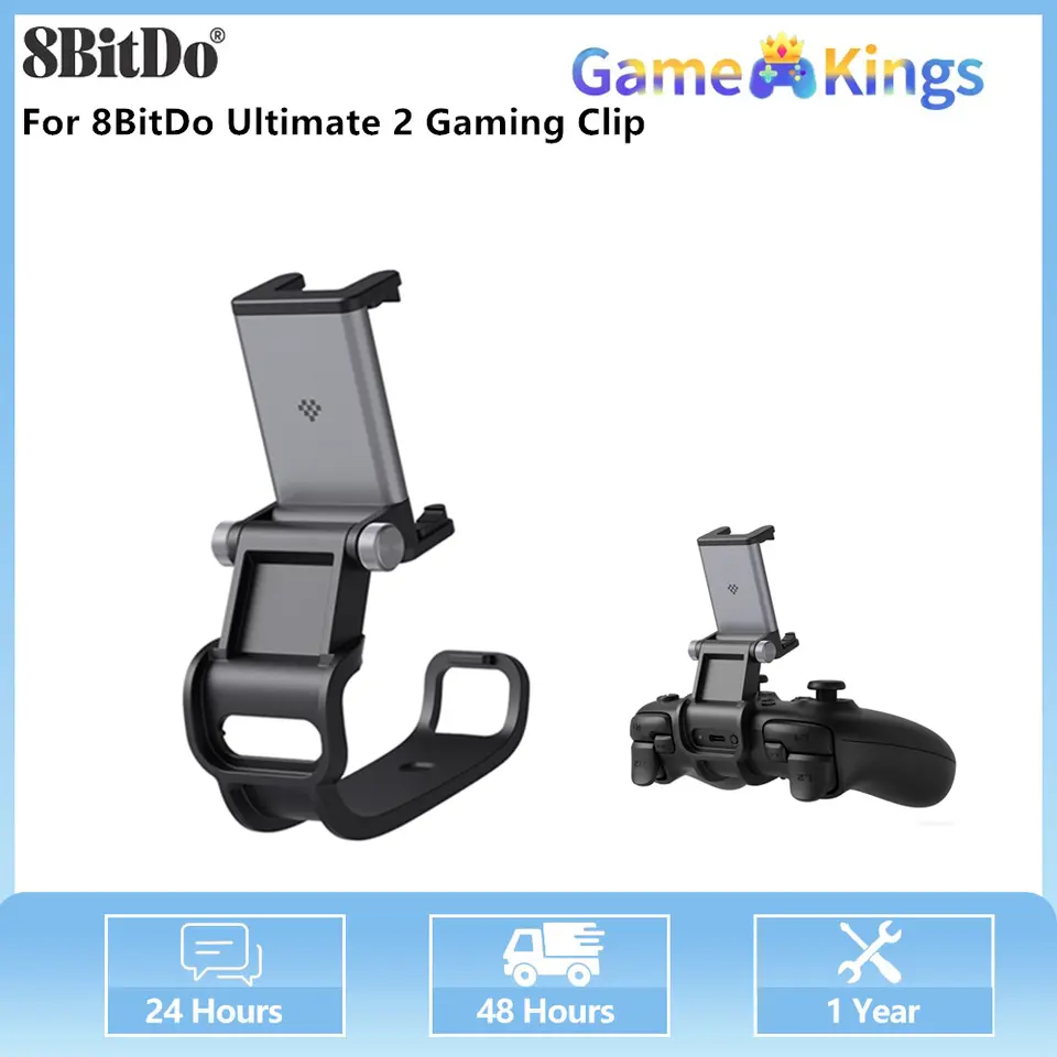 8BitDo Mobile Phone Gaming Clip Holder for 8BitDo Ultimate 2 Clip Controllers Game Accessories for 8BitDo Phone Holder Black