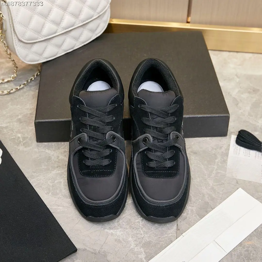 Unisex Round Toe Mid Top Platform Casual Shoes Black Mixed Material Fleece Inner Lace Up Shockproof Winter Sneakers