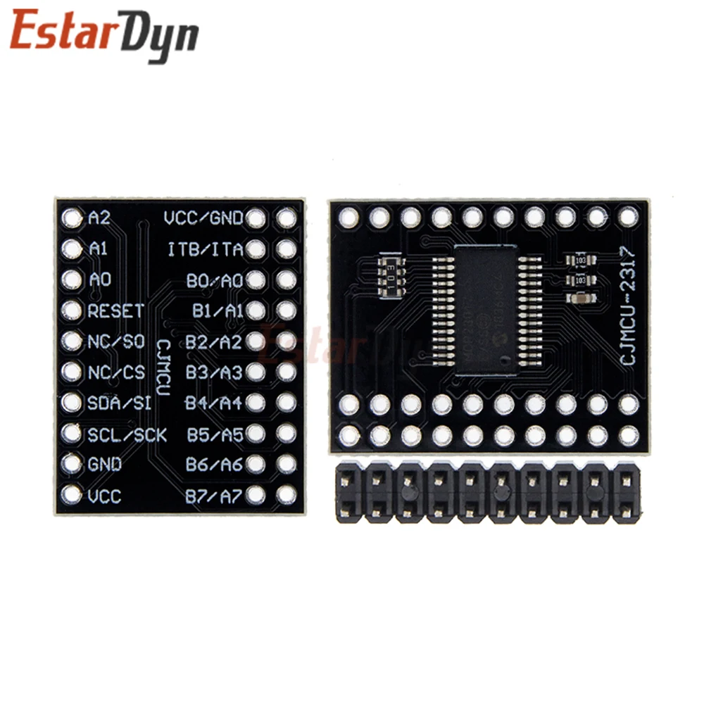 Estardyn 1-2PCS MCP23017 I2C GPIO Expander 16-Bit IO Module 3 Hardware Address Pins for Raspberry Pi Project DIY
