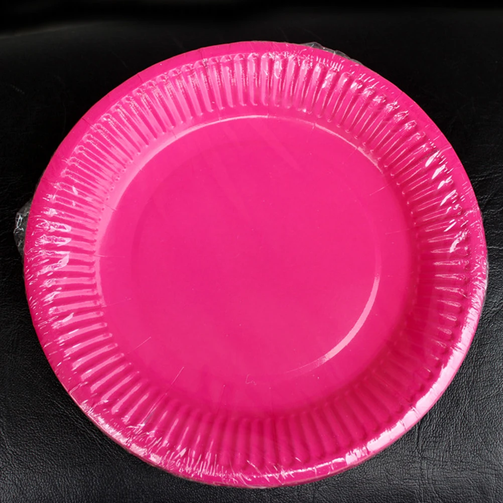 

50 PCS Colorful Plate High-grade Paper Plates Cake Dinner Tray Delicate Workmanship Trays