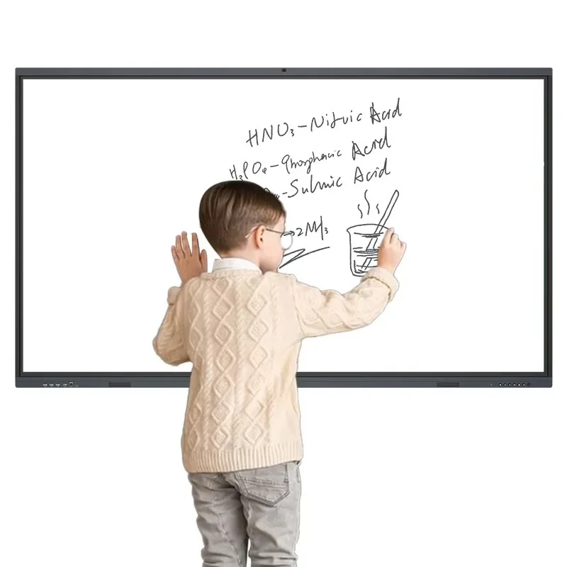 

[Hot Sale] Wholesale 86-Inch 4K Interactive Whiteboard Dual System With 20-Point IR Touch Screen 65-Inch Panel Size Meeting Room