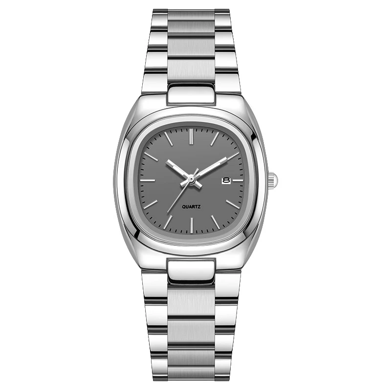 MAYZHISU นาฬิกาผู้หญิงปฏิทินหรูหรา Retro ผู้หญิงนาฬิกาข้อมือควอตซ์สแตนเลสธุรกิจหญิงนาฬิกาสุภาพสตรีนาฬิกา