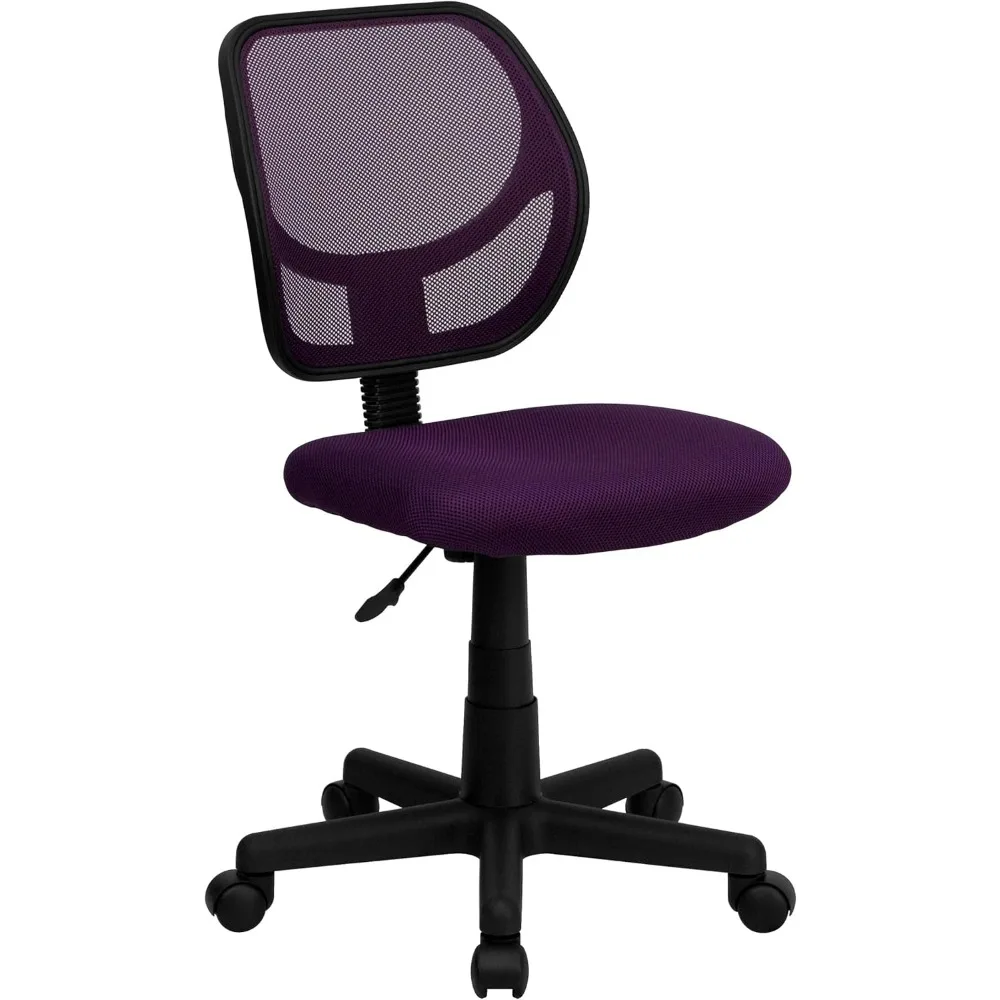 Low Back Purple Mesh Swivel Task Office Chair Computer Armchair Gamer Pc Chair Gaming Ergonomic Comfortable Furniture