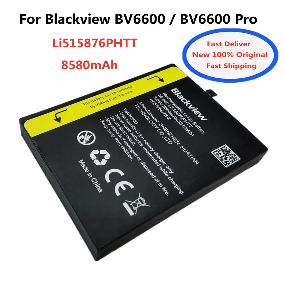 New Original Battery For Blackview BV6600 Pro BV6600E Mobile Phone Batteries 8580mAh