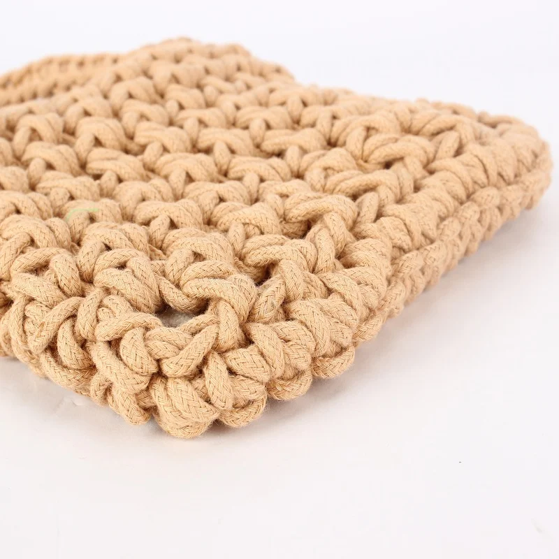 موضة حقيبة من القماش حقيبة يد نسائية عادية ورقة حبل نسج دلو حقائب السفر عطلة الشاطئ تنوعا لينة الملمس حقائب كروسبودي