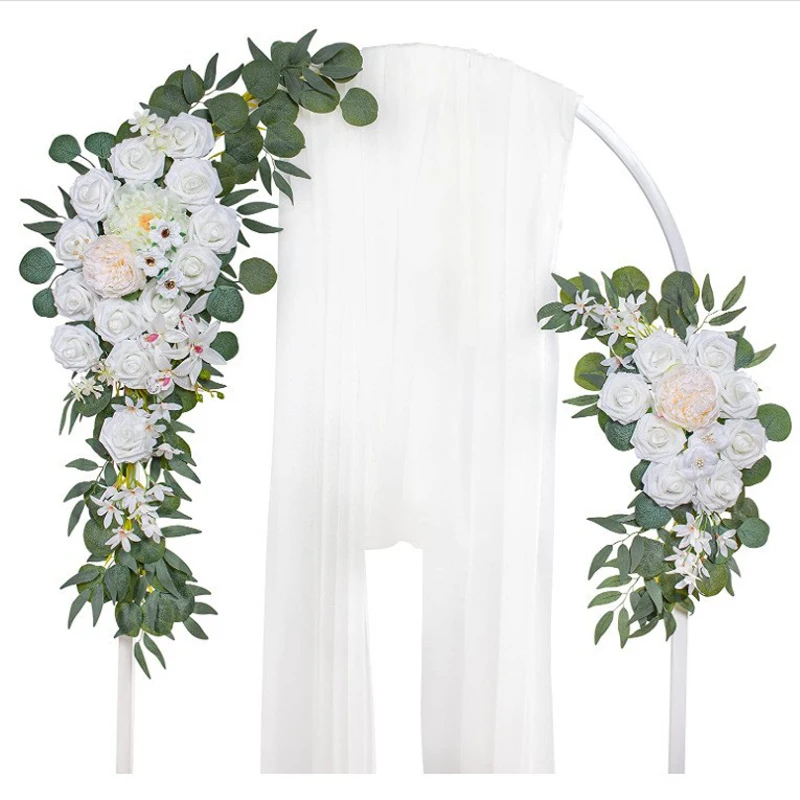 Artificial Flower Wedding Arch Door Frieze Decoration Bohemian Large Flower Pendant Wedding Ceremony Christmas Door Floral Decor