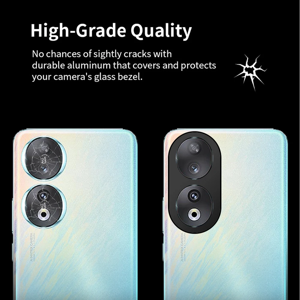 Honor90 5G Aluminum Alloy Camera Protecotive Film For Honor 90 5G Matel Ring Guard Lens Cap Xonor Honar Honer 90 5G REA-NX9 6.7\