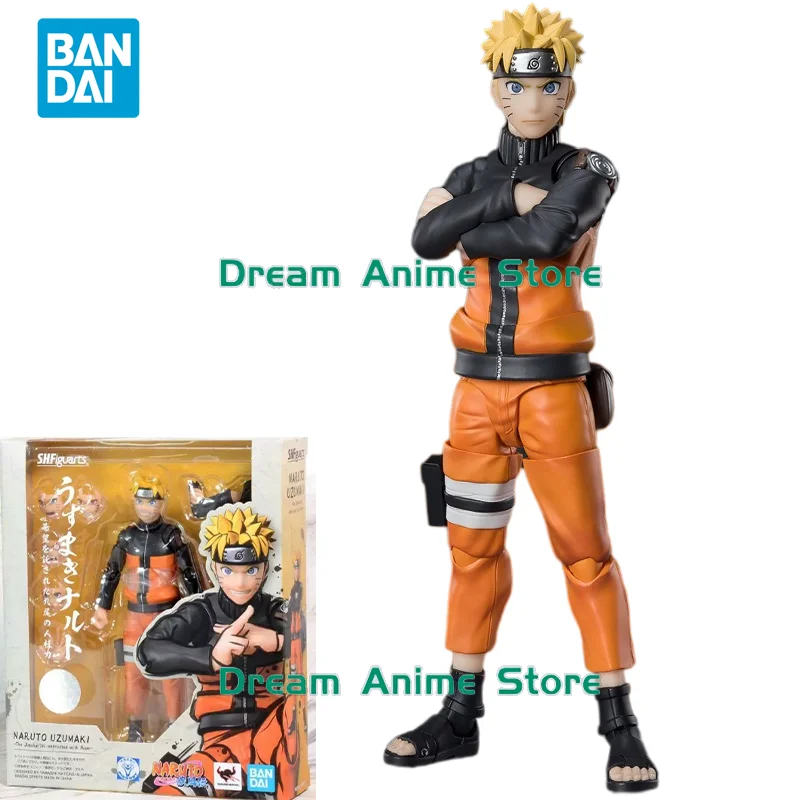 

Bandai Original NARUTO Anime Figure SHF Uzumaki Naruto Action Figure Toys for Kids Gift Collectible Model Ornaments