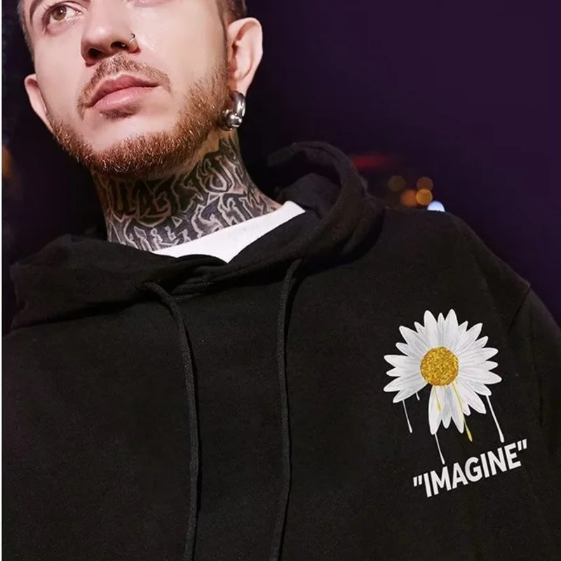 Trendy Hip-hop Oversized Hoodie Men's Trendy Ins New High Street Round Neck Casual Coat With Plush Spring And Autumn