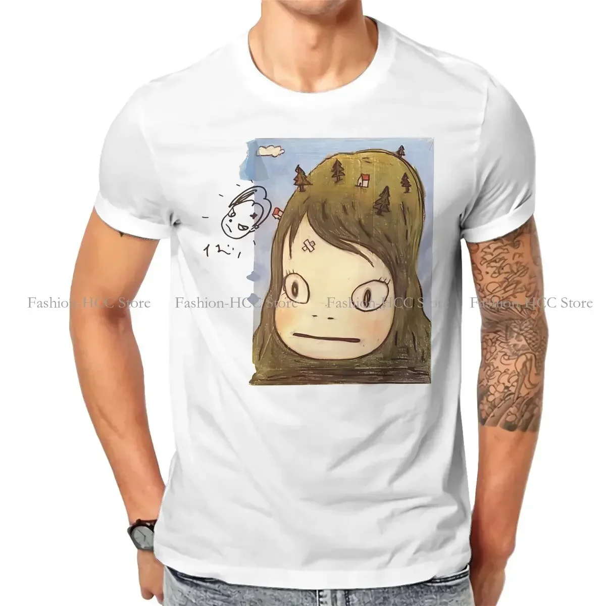 Girl Tree Poster Newest TShirts Yoshitomo Nara Men Harajuku Fabric Streetwear T Shirt