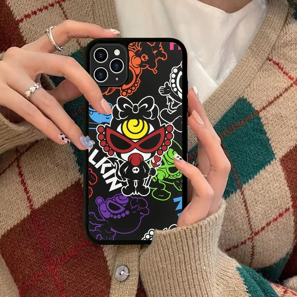 Japan Fashion Hysteric Mini Phone Case Silicone PC+TPU For For IPhone 11 12 13 14 15 16 Plus Pro Max Cover