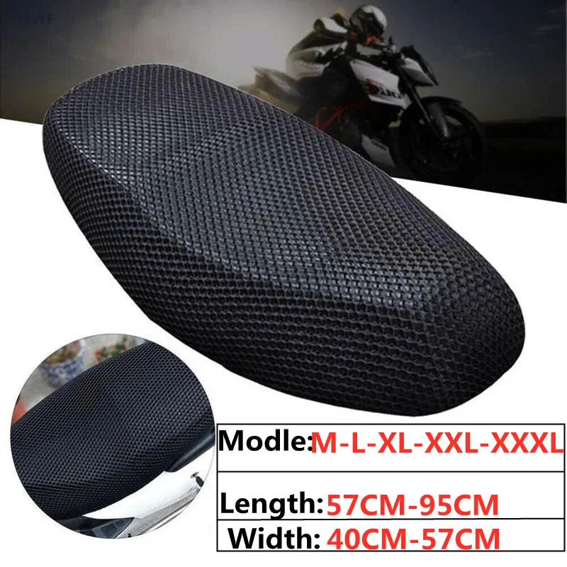Oddychająca letnia fajna siatka 3D motocykl motorower motocykl skuter pokrowce na siedzenia poduszka antypoślizgowa osłona siatka podkładka ochronna części