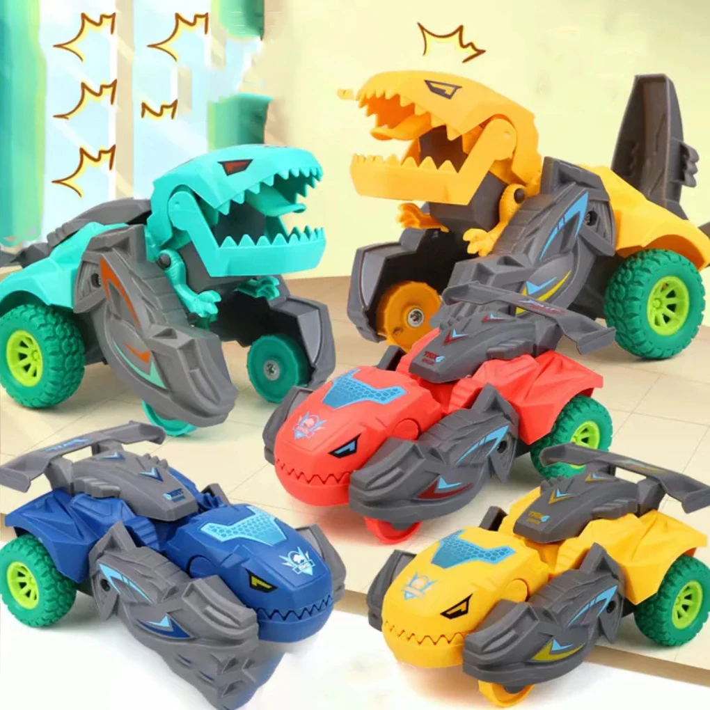 

1 шт., детская игрушка-трансформер динозавра, экшн-тираннозавр Рекс с инерционным раздвижным и трансформированием, детская игрушка