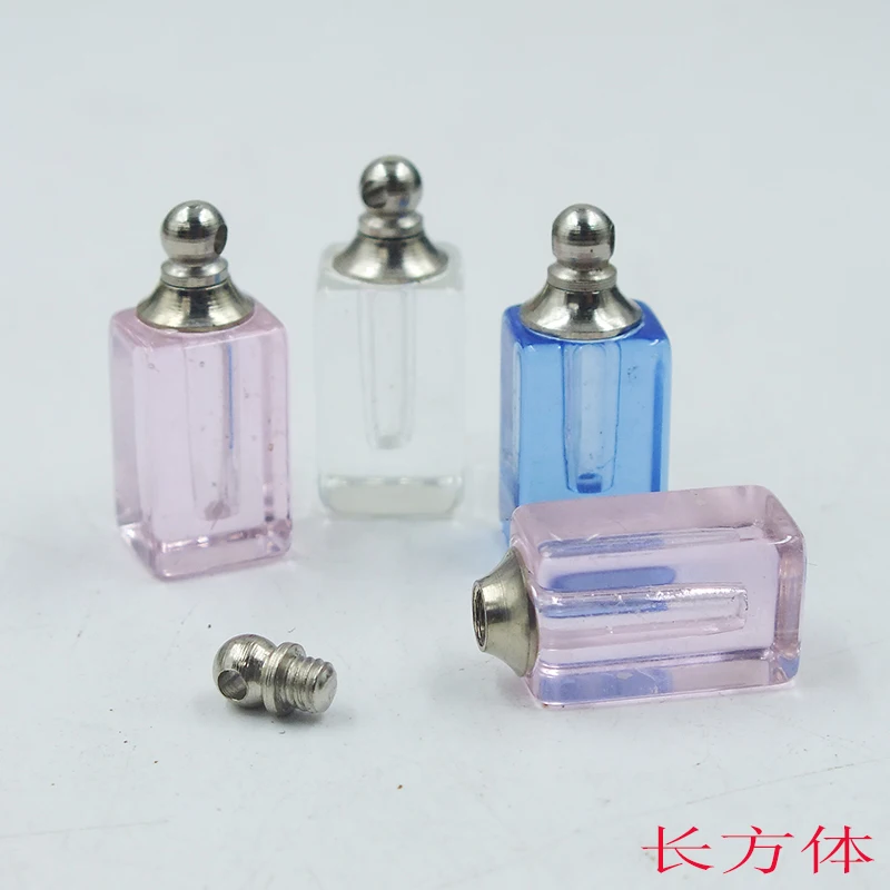 

100pcs/lot Cuboid fashion crystal wishing bottles necklace pendant (color randomly send)
