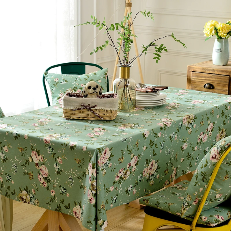 

2511-2207-JINNew Tablecloth Printed With Cotton Fabric, Rural Style, Small Floral Tea, And A Few Fabrics