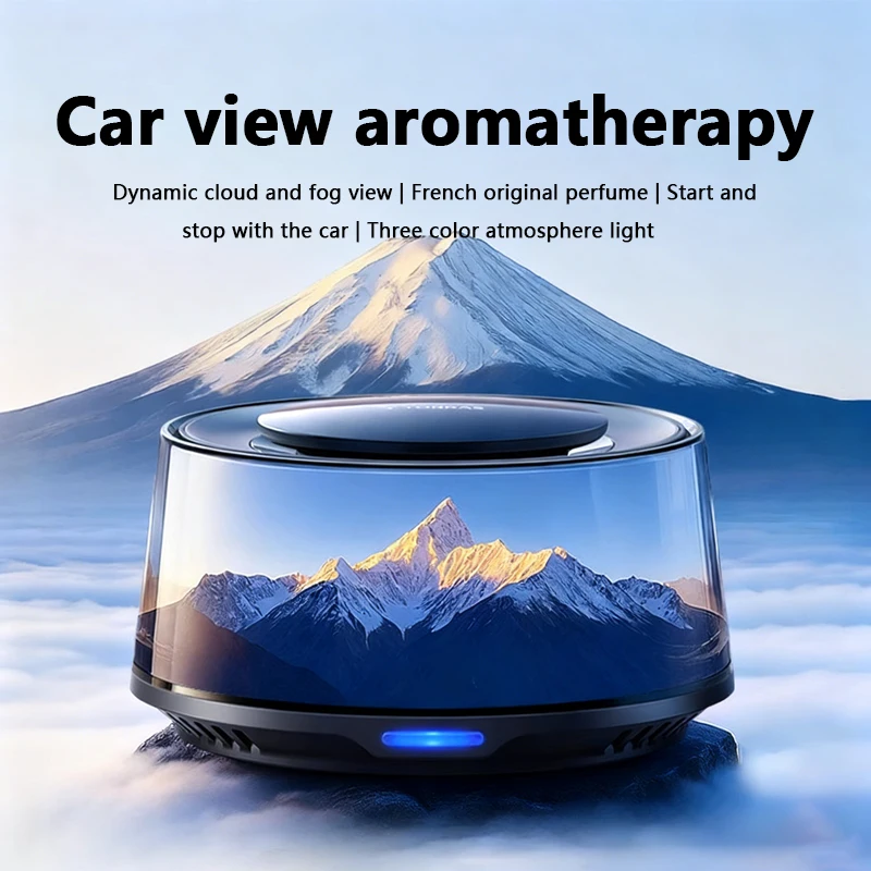 

SJ-51 Snow Mountain Cloud and Mist Landscape Aromatherapy Car Fragrance Decoration Item High-end Feeling Mount Fuji Car Aromathe