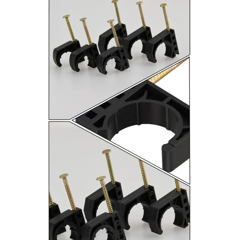 Pack Of 50 1/2 Measure J Hook Clamps With Steel Nails For PEX CPVC Metal Tubing Secure Installation