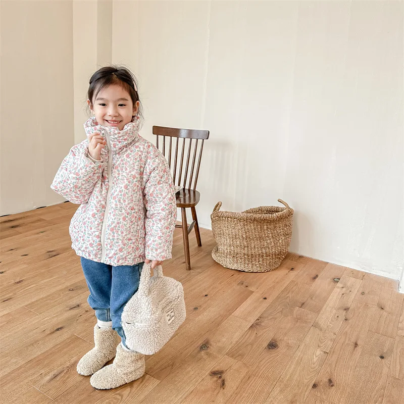 Girl Parkas Down Coat 2024 Children Autumn and Winter Children Korean Style Down Cotton-padded Clothes Girls Winter Coat